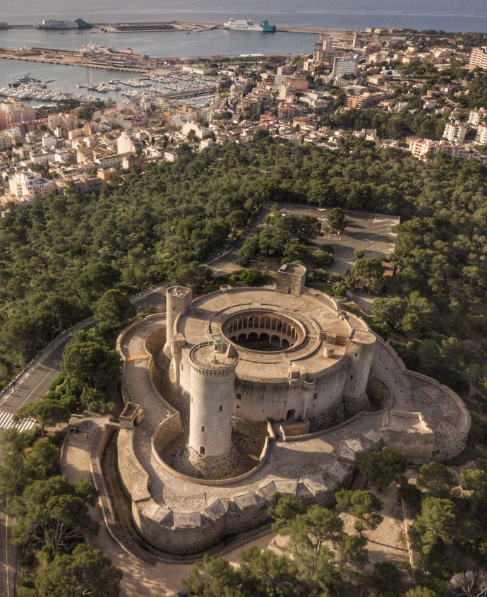 Vista aèria del Castell de Bellver. Palma 