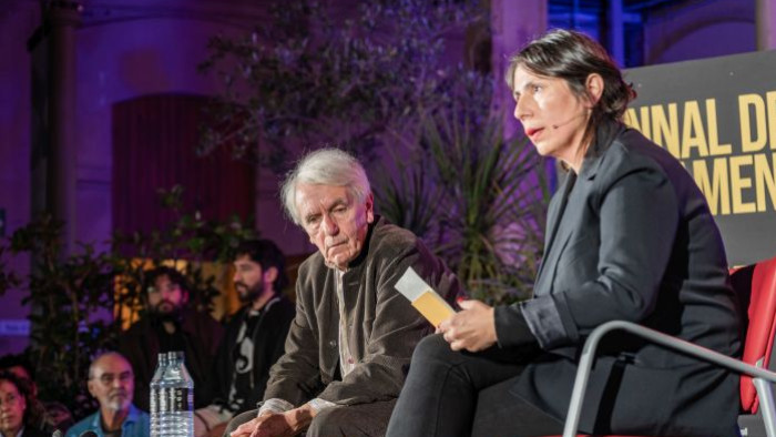 Biennal de Pensament 2024. La imaginació en disputa. Jacques Rancière i Andrea Soto. Foto:  Pep Herrero