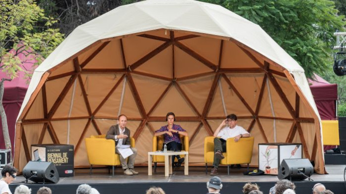 Biennal de Pensament 2024.  La imaginació apocalíptica. Christine Hentschel, Mathias Thaler i Daniel Gamper. Foto: Edu Pedrocchi