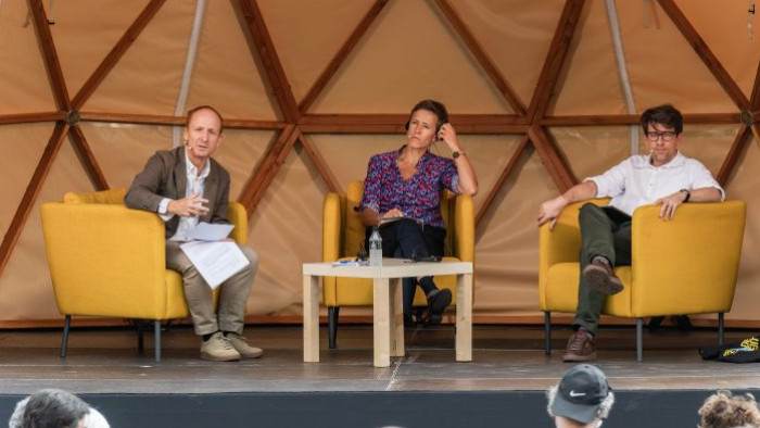 Biennal de Pensament 2024. La imaginació apocalíptica. Christine Hentschel, Mathias Thaler i Daniel Gamper. Foto: Edu Pedrocchi